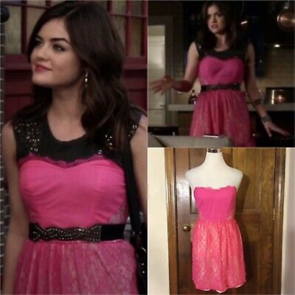 Silence and Noise Pink Strapless Dress